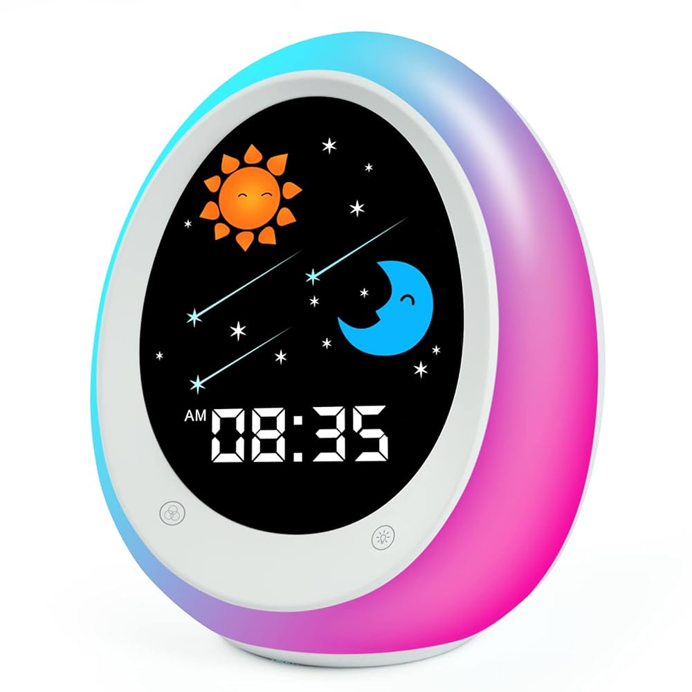 FiveHome Sleep Training Clock with Sound Machine and Night